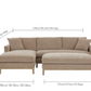 Caspian Fabric Sectional with Ottoman Floor Model