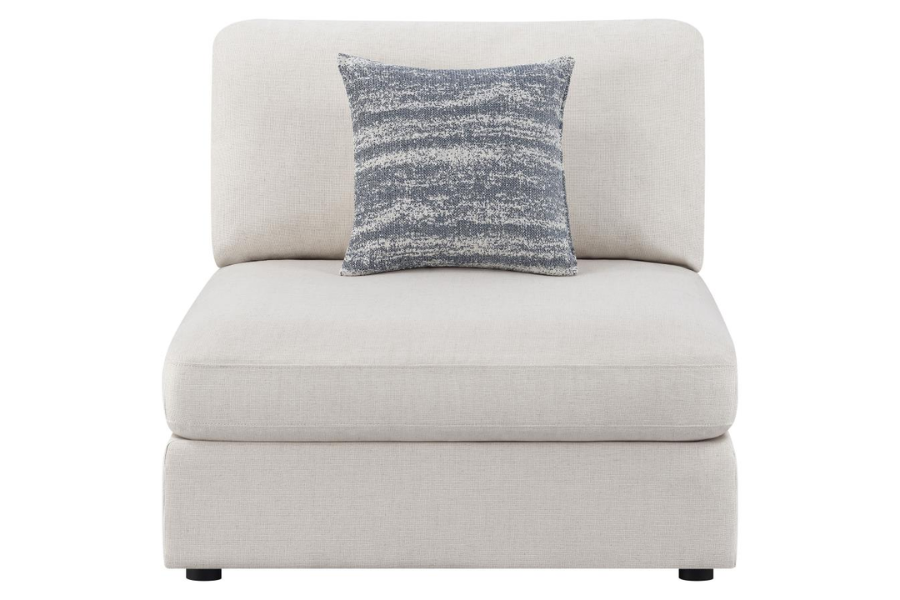 Sillón Serene tapizado sin brazos beige 551321 