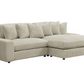 Blaine Upholstered Reversible Chaise Sectional Sofa Sand 509899