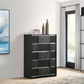 Blacktoft 5-drawer Bedroom Chest Black	207105 Comming Soon