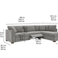 Thomasville Miles Fabric Sectional with Power Footrest