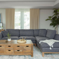 Persia Upholstered Track Arm Sectional Sofa Grey 508857