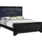 Juego de dormitorio Penélope de 4 piezas con cama tamaño king en color Midnight Star 223571KE-S4 