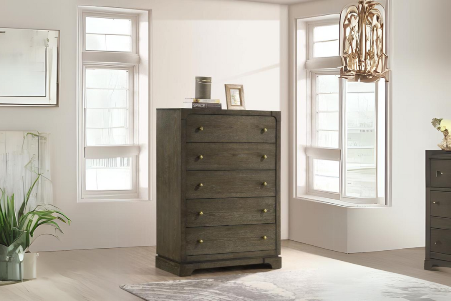 Gran Park 5-drawer Bedroom Chest of Drawers Dark Cocoa 224935