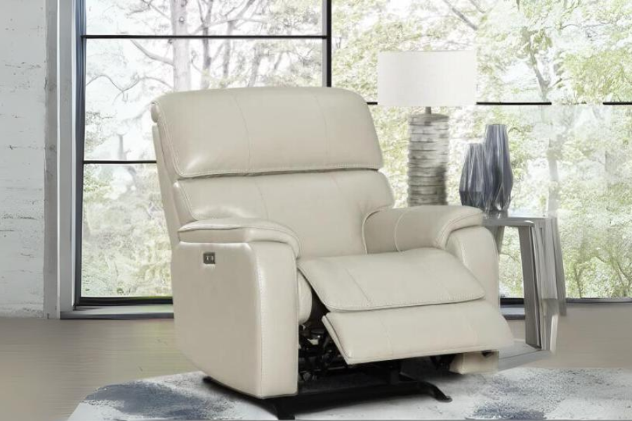 Barcalounger Columbia Leather Power Recliner with Power Headrest