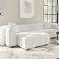 Everly Boucle Upholstered Rectangular Ottoman Off White 504854