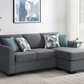 Storey Upholstered Sleeper Sectional Chaise Sofa Camel 504778