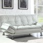 Dilleston Upholstered Tufted Convertible Sofa Bed White 300291