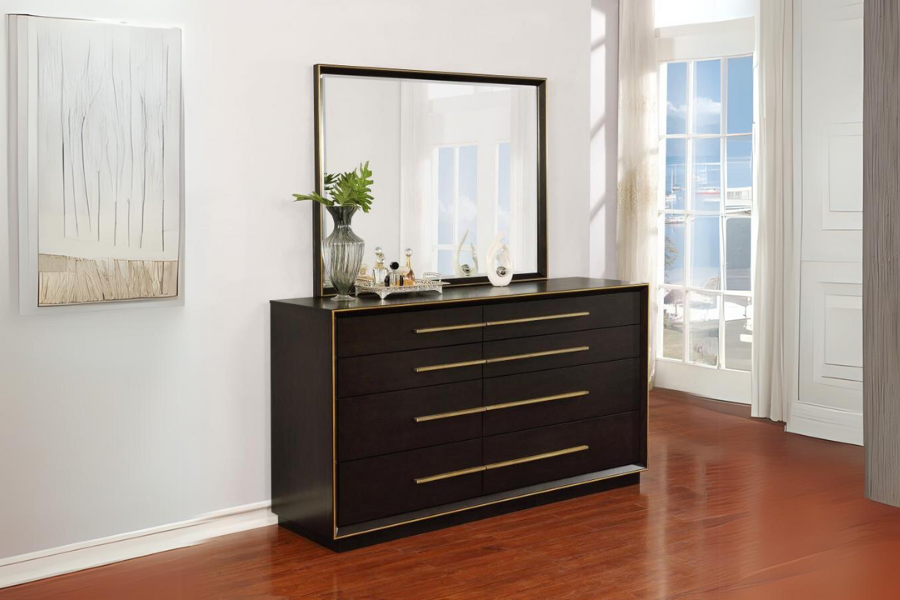 Durango 8-drawer Dresser with Mirror Smoked Peppercorn 223263M