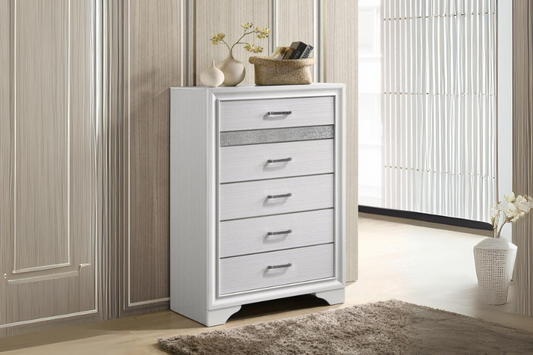 Miranda 5-drawer Bedroom Chest White 205115 Comming Soon