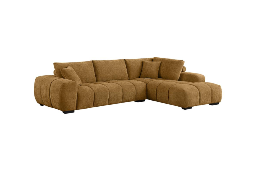 Camacho Upholstered Chaise Sectional Sofa Amber 503985 Commin Soon