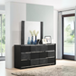 Blacktoft 6-drawer Dresser with Mirror Black 207103M