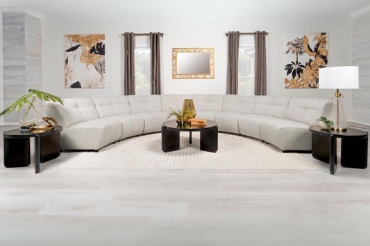 Charlotte 8-piece Upholstered Modular Sectional Sofa Ivory 551300