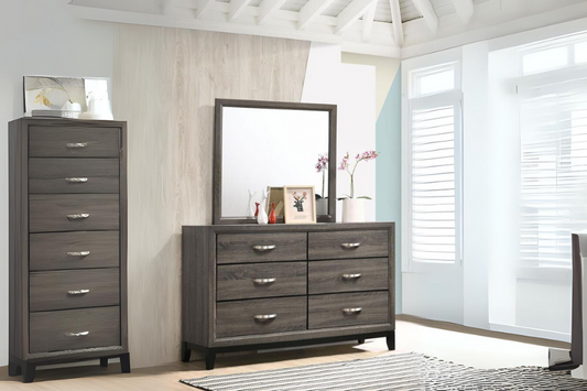 Watson 6-drawer Dresser with Mirror Grey Oak 212423M