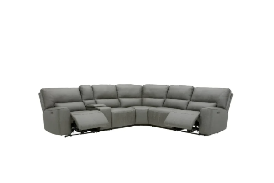 Sweeney 6-piece Fabric Power Reclining Sectional with Power Headrests