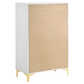 Juego de dormitorio Kendall de 5 piezas Eastern King en color blanco 224401KE-S5 