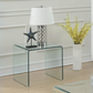 Ripley Squared Tempered Bent Glass Side End Table Clear 705327