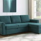 Samantha Upholstered Storage Sleeper Sectional Sofa Teal 511087