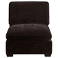 Lakeview Upholstered Armless Chair Dark Chocolate 551464