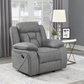 Higgins Upholstered Glider Recliner Chair Grey 602263