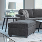 Mccord Rectangular Upholstered Ottoman Dark Grey 509348