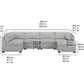 Thomasville Rockford 6-piece Fabric Modular Sectional with 2 Power Footrests Floor Model