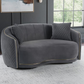 Brookside Velvet Upholstered Curved Loveseat Dark Grey 504845 Comming Soon