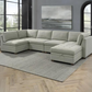 Thomasville Tisdale Fabric Sectional with Storage Ottoman