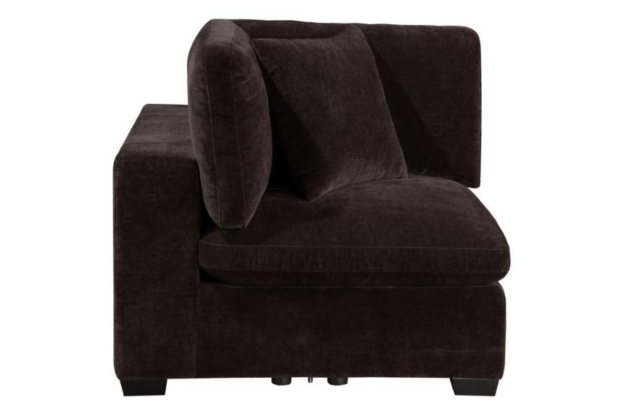 Lakeview Upholstered Corner Chair Dark Chocolate 551465