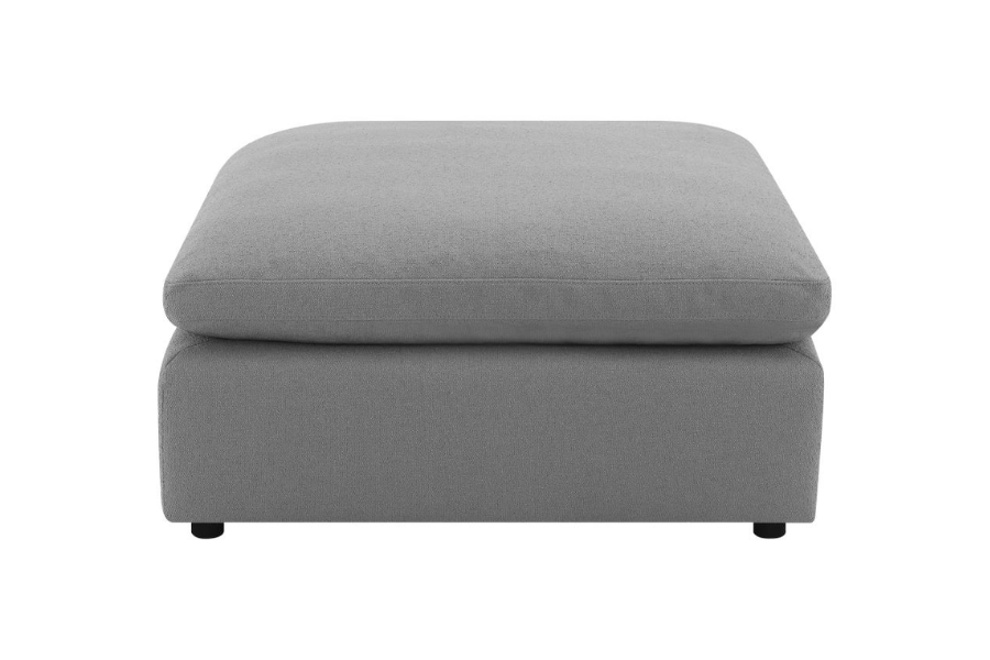 Raleigh Boucle Upholstered Ottoman Grey 551756