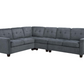 Georgina 4-piece Upholstered Modular Sectional Steel Grey 551701-SET