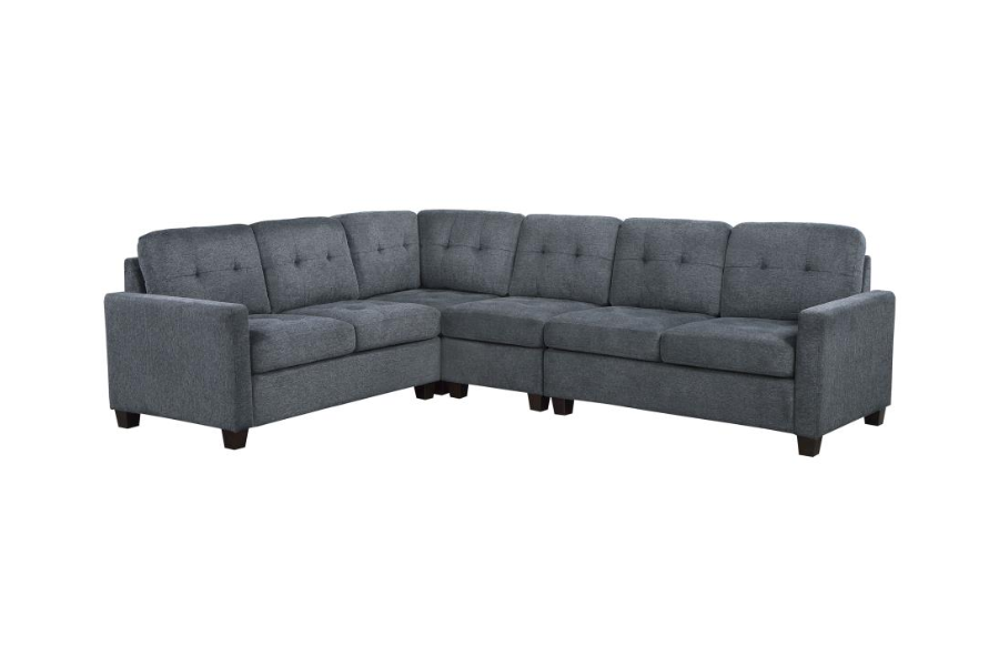 Georgina 4-piece Upholstered Modular Sectional Steel Grey 551701-SET