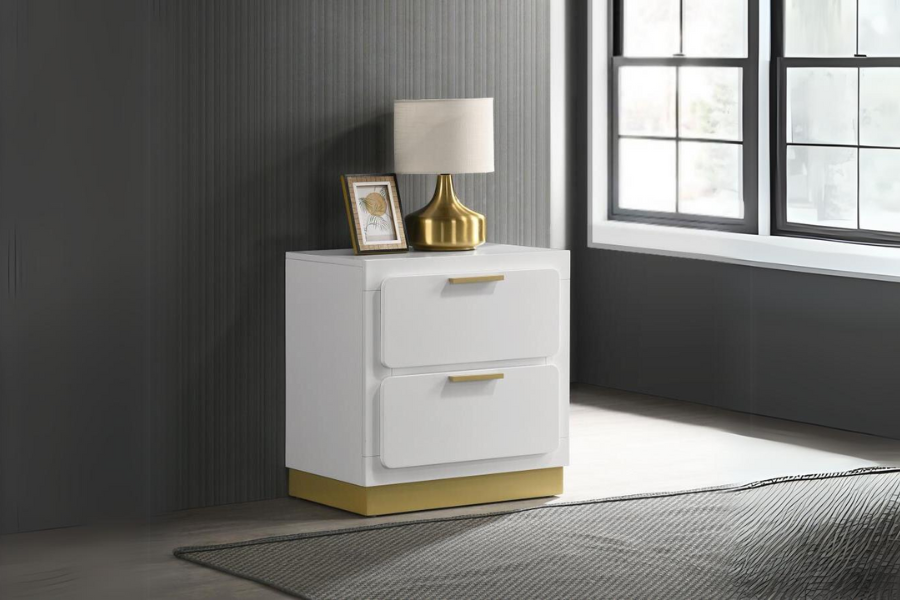 Caraway 2-drawer Nightstand White 224772