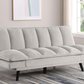 Laredo Upholstered Tufted Convertible Sofa Bed Light Grey 360017