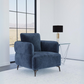 Lively Chenille Upholstered Modern Track Arm Chair Blue 509043 Comming Soon