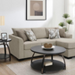 Storey Upholstered Sleeper Sectional Chaise Sofa Camel 504778