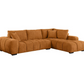 Camacho Upholstered Chaise Sectional Sofa Orange 503975 Comming Soon