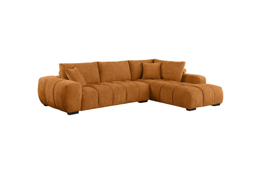 Camacho Upholstered Chaise Sectional Sofa Orange 503975 Comming Soon