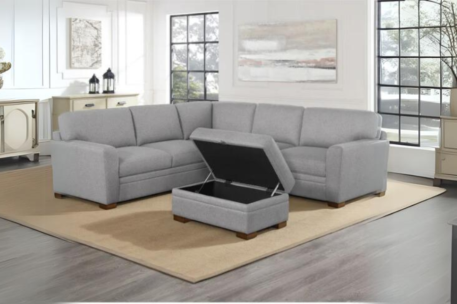 Thomasville Langdon Fabric Sectional with Storage Ottoman 1695544