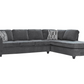 Mccord Upholstered Track Arm Sectional Sofa Dark Grey 509347