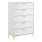 Kendall 5-drawer Bedroom Chest White 224405