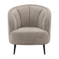 Ellorie Upholstered Channel Back Curved Chair Beige 504839 Comming Soon