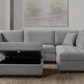 Thomasville Miles Fabric Sectional with Storage Ottoman