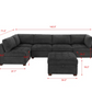 Thomasville Tisdale Fabric Sectional with Storage Ottoman