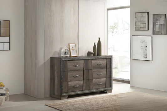 Janine 6-drawer Dresser Grey 223553