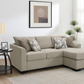 Storey Upholstered Sleeper Sectional Chaise Sofa Camel 504778