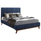 Charity Upholstered Queen Panel Bed Blue 300626Q