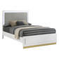 Cama con paneles LED de madera de alcaravea Eastern King, color blanco 224771KE 