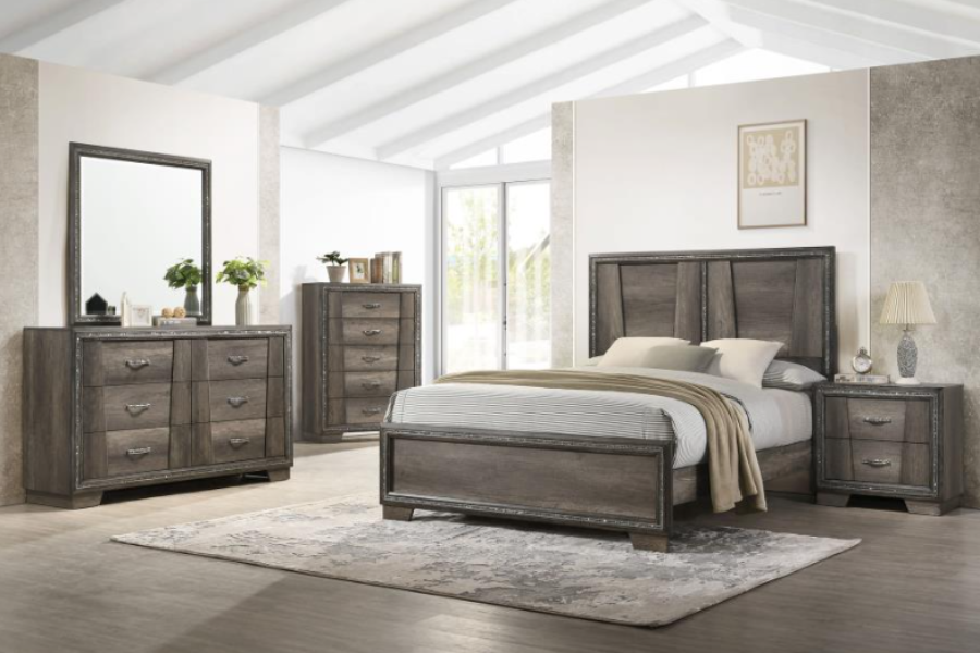 Janine Wood Queen Panel Bed Grey 223551Q Comming soon