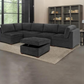 Thomasville Tisdale Fabric Sectional with Storage Ottoman